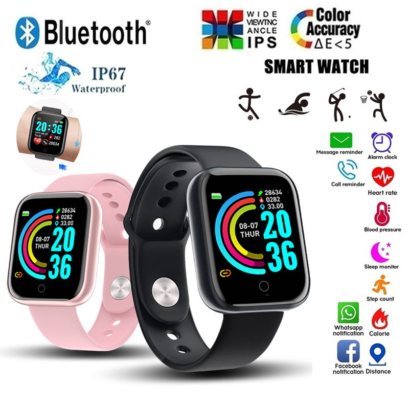 Smartwatch Face - D20 Jam Tangan Pintar Tahan Air
