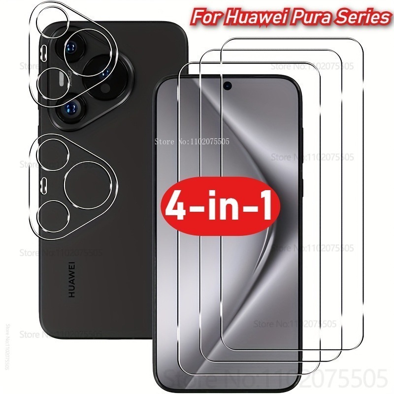 Huawei Pura 70 - [4-In-1]2 Buah Kaca Tempered Cakupan Penuh