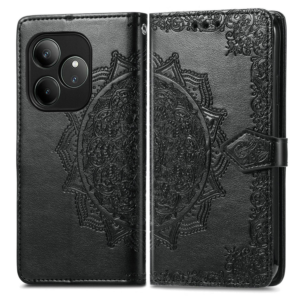 Realme Gt 6 - Casing Magnet Flip 3D Mandala Wallet