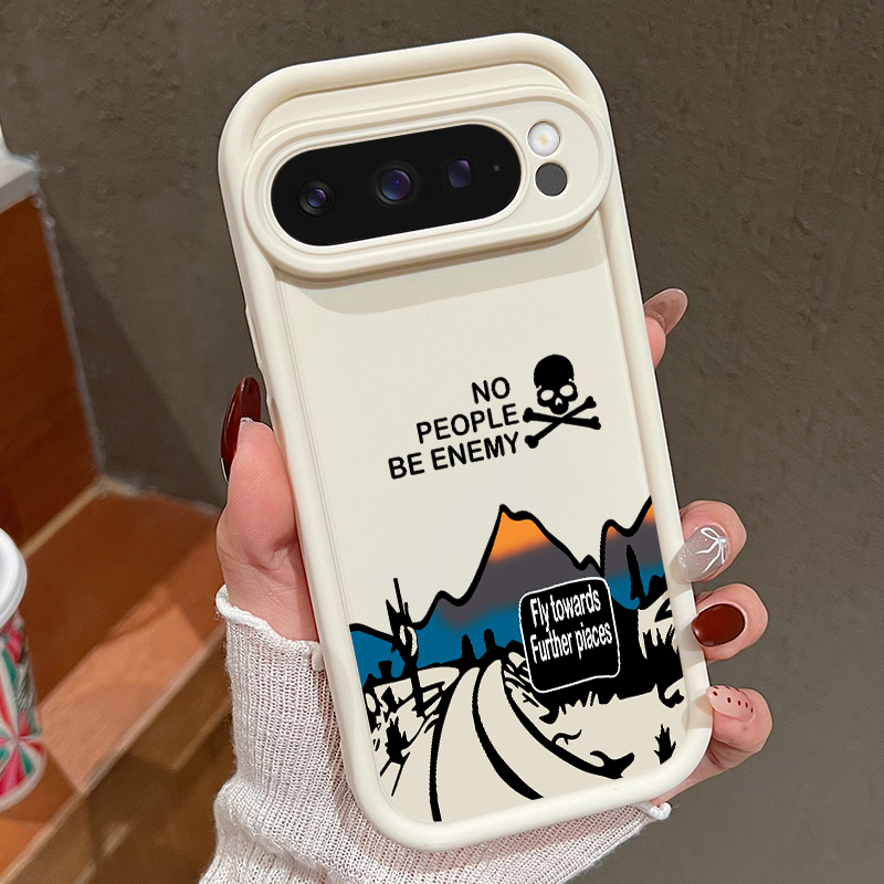 Google Pixel 9 - Casing Ponsel Bermotif Jalan Gunung untuk