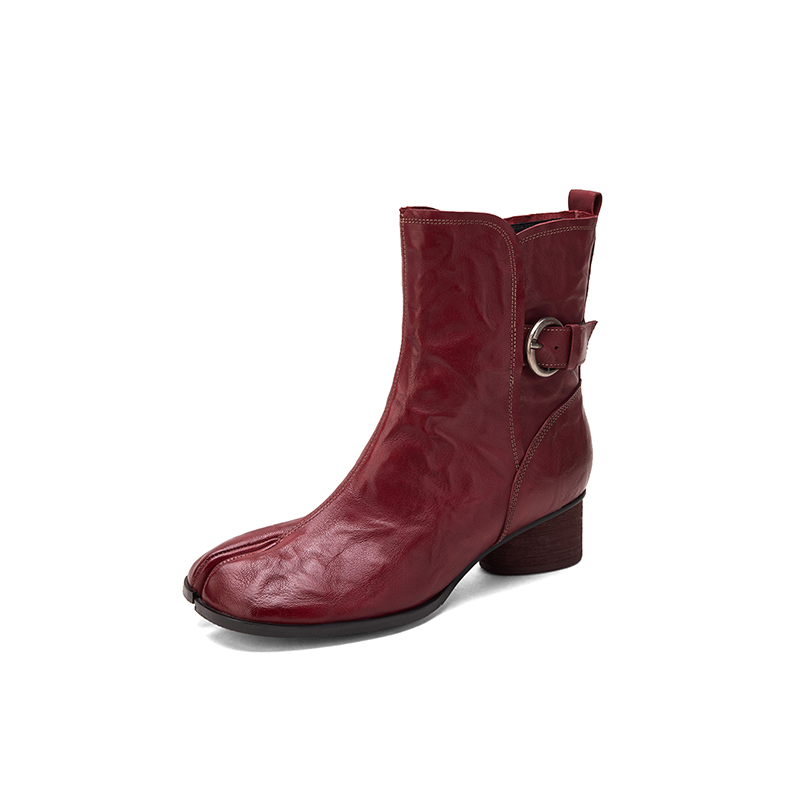 Leather Classic Strap - Sepatu Bot Ankle Tabi Kulit Domba