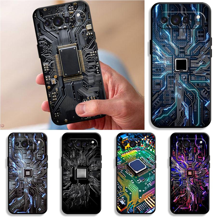 Google Pixel 9 - Casing Penutup Ponsel Funda Papan Sirkuit