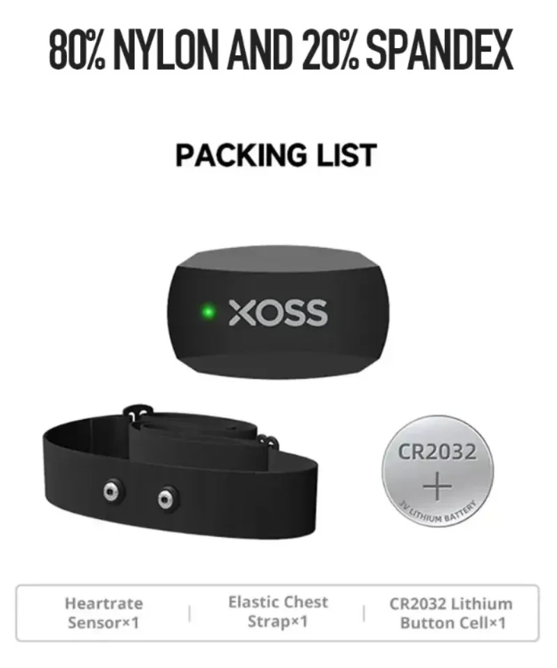 Sensor Detak Jantung Dada XOSS - Rugged Sport Strap ulasan dan harga
