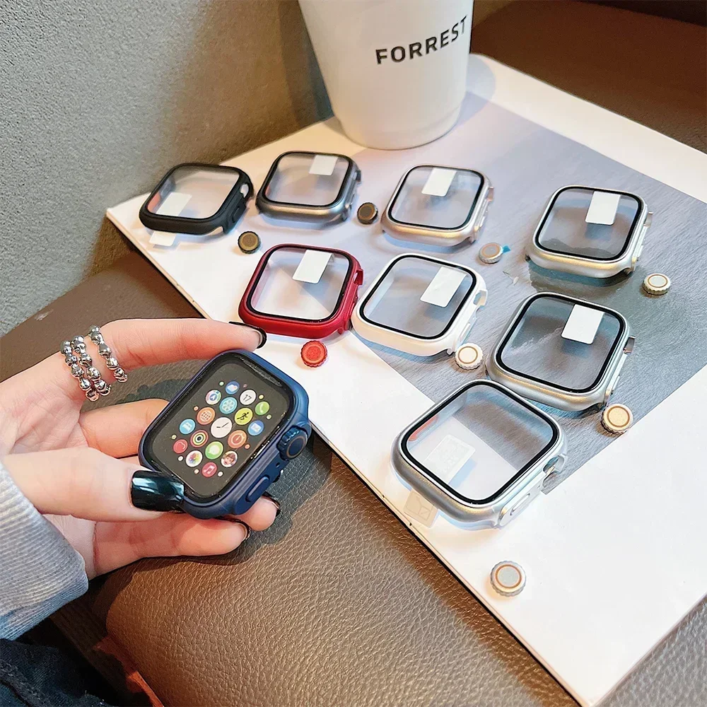 2 buah kaca Tempered + penutup - Apple Smartwatch Accessories ulasan dan harga