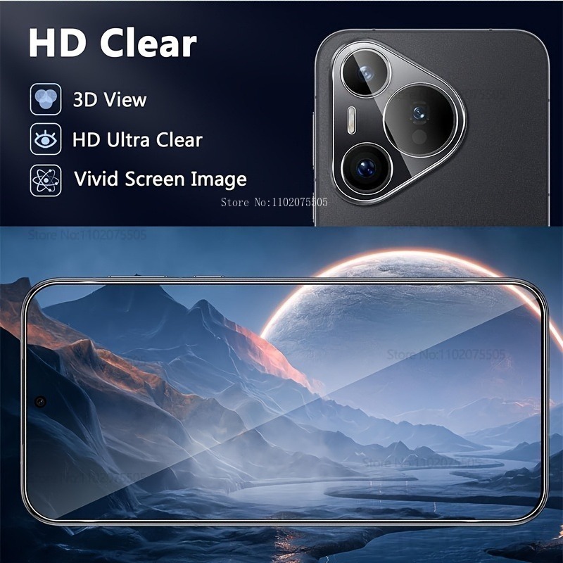 [4-In-1]2 Buah Kaca Tempered C - Huawei Pura 70 ulasan dan harga