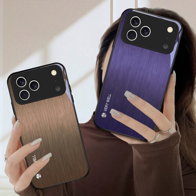 Casing Ponsel Kaca Hitam Minim - Screen Protector Film ulasan dan harga