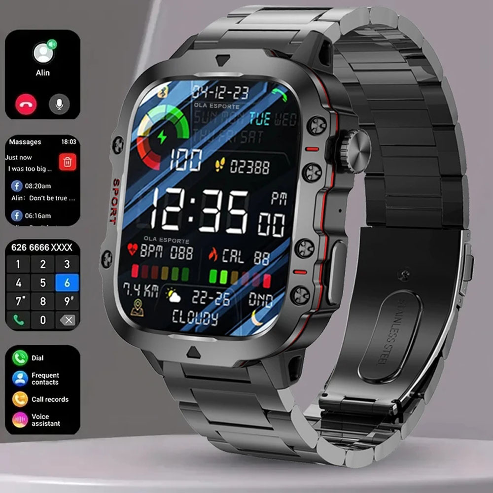 Jam Tangan Pintar Militer Baru - Smartwatch Face ulasan dan harga