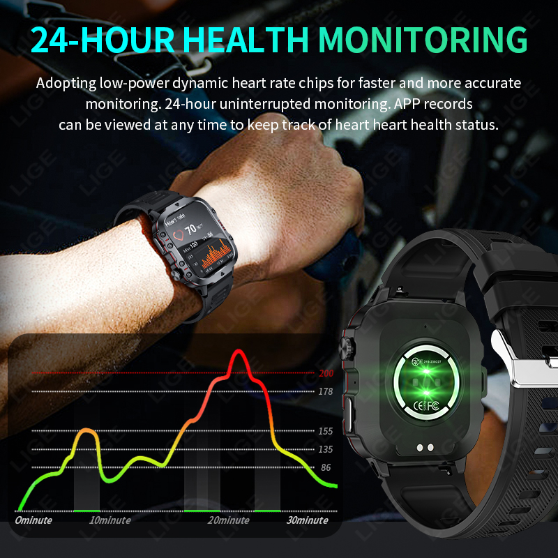 LIGE jam tangan pintar luar ru - Smartwatch Face ulasan dan harga